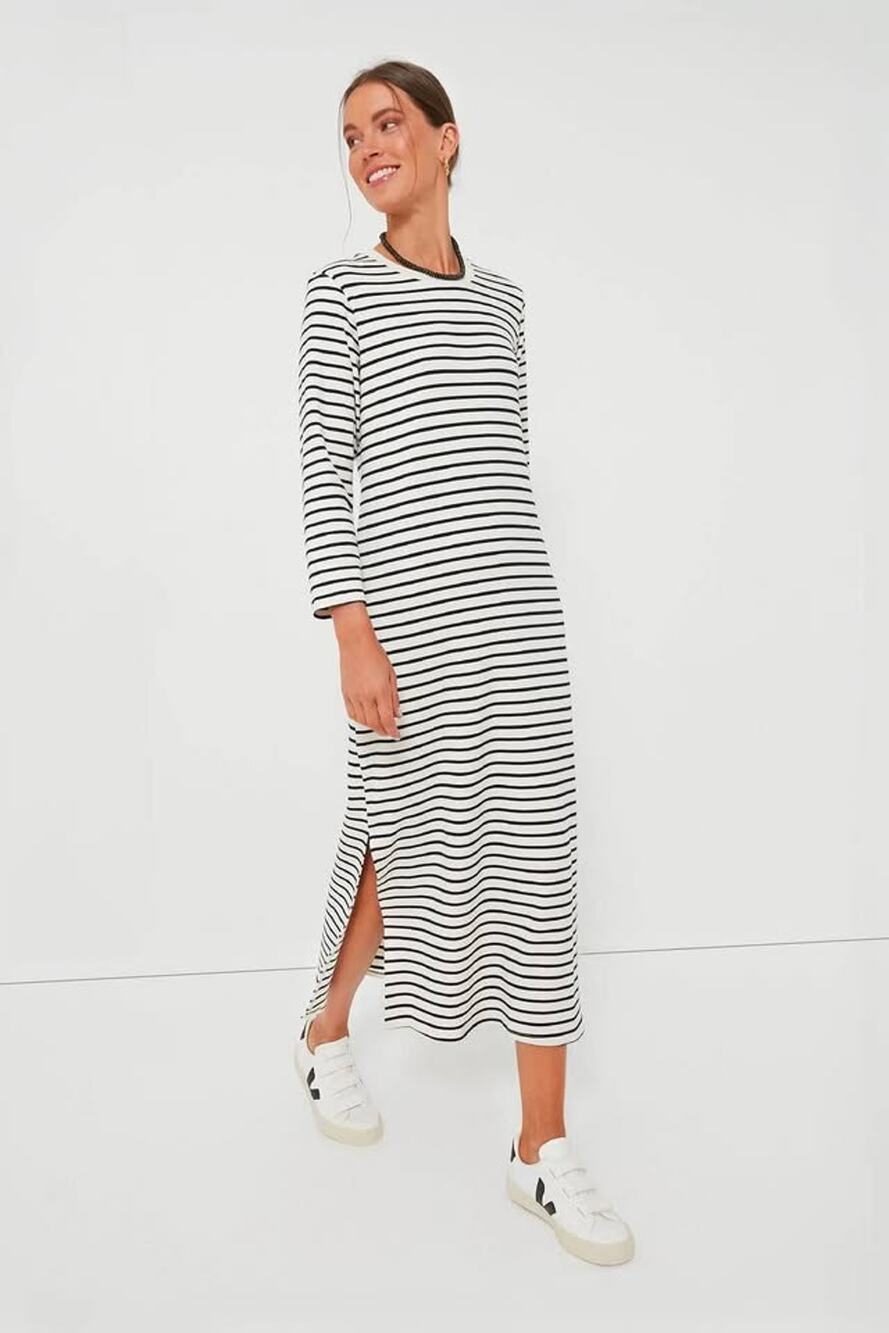 Pomander Place Women’s XXL Navy Stripe Gio Maxi Dress